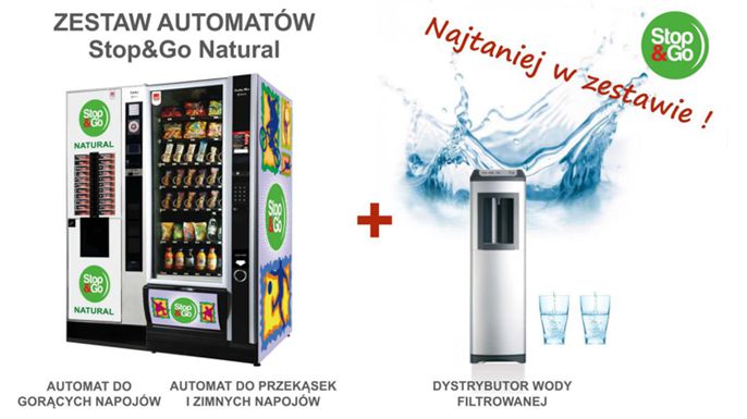 automaty vendingowe i dystrybutor wody zestaw